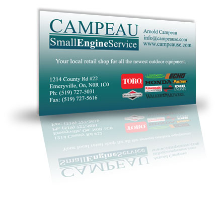 Campeau's Small Engine Business Cards