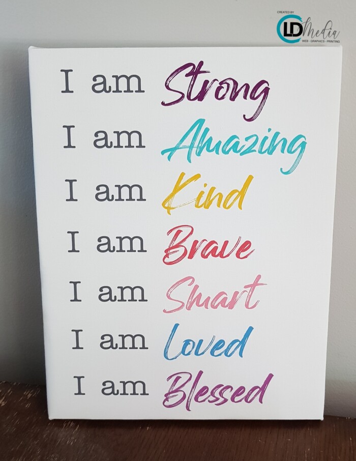"I Am" Inspirational Canvas
