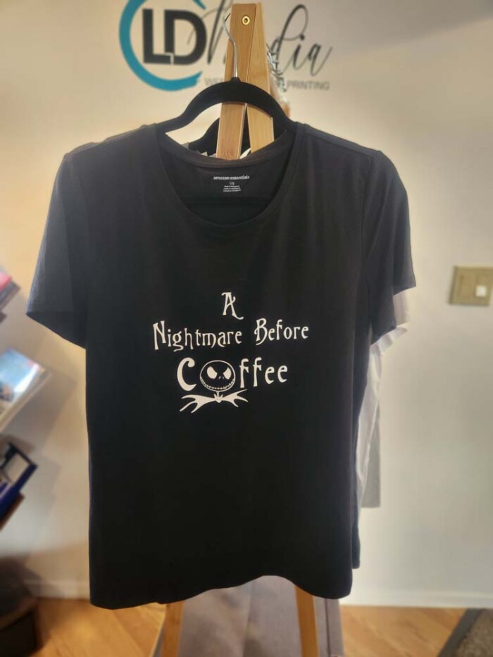Nightmare Before Coffee Shirt, Women L