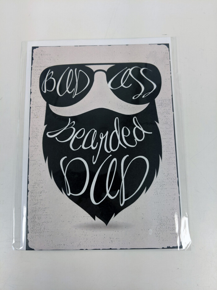 Bad Ass Bearded Dad Card